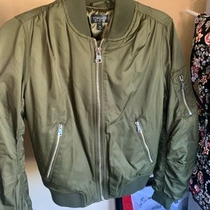 green bomber jacket